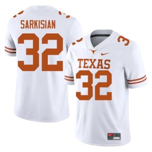 Men's Brady Sarkisian White Longhorns #32 Stitched College Football Jerseys 317929-975