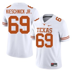 Men's Brooks Kieschnick Jr. UT Longhorns #69 White College Football Player Jersey 107498-745