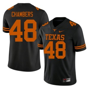 Mens Bryce Chambers Longhorns College Football Black Replica #48 Jerseys 648544-769