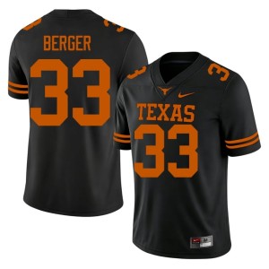 Men's College Football #33 UT Carson Berger Player Black Jersey 210454-384