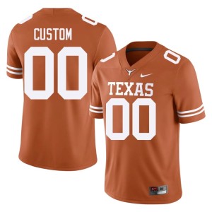 Mens Custom Orange NCAA #00 UT Austin College Football Jersey 586949-809