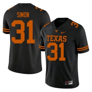 Men's Limited Black UT Austin James Simon College Football #31 Jersey 350795-554