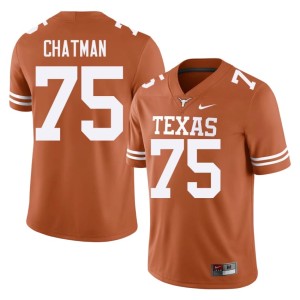 Men's Texas Longhorns Jaydon Chatman College Football #75 Stitched Orange Jerseys 362297-635