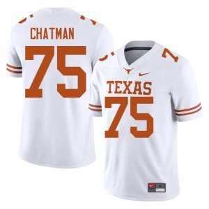 Men's White NCAA Texas #75 Jaydon Chatman College Football Jersey 378734-877