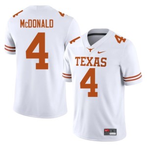 Men Jelani McDonald White UT Longhorns College Football 2026-27 #4 Jerseys 642098-633