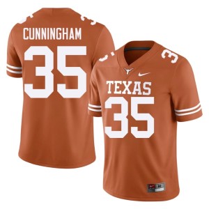 Men's Orange #37 Jonathan Cunningham College Football University University of Texas Jersey 854918-206