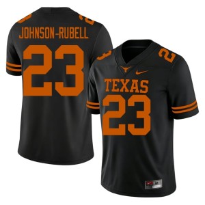 Men NCAA College Football Texas Jordon Johnson-Rubell #23 Black Jerseys 308979-680