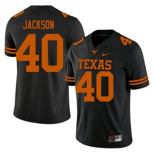 Mens UT Austin Lance Jackson Embroidery Black College Football #40 Jersey 768289-783