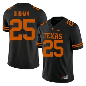 Mens Black Replica Luke Dunham #25 College Football UT Longhorns Jerseys 409315-667