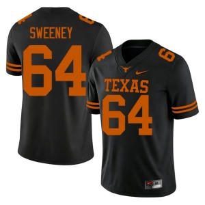 Men's Robert Sweeney #64 College Football Black University of Texas University Jersey 726229-617