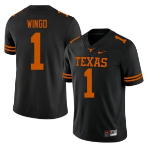 Mens Player Ryan Wingo #1 Black College Football Texas Jerseys 379663-217
