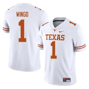 Men's Limited #1 White UT Austin Ryan Wingo College Football Jerseys 820893-735