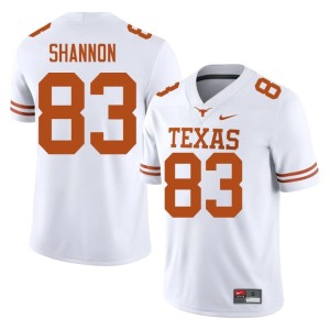 Men's Longhorns High School College Football #83 White Spencer Shannon Jersey 400985-115