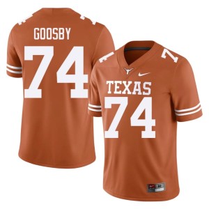 Mens College Football Longhorns Orange Alumni #74 Trevor Goosby Jersey 227568-780