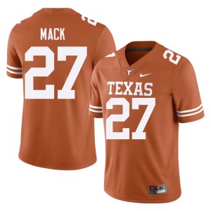 Men College Football #27 UT Wardell Mack Game Orange Jerseys 393295-968
