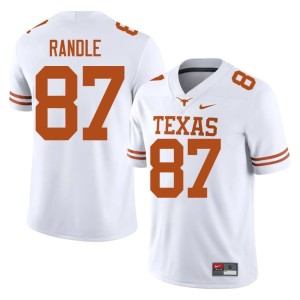 Mens NCAA White #87 College Football University of Texas Will Randle Jersey 410027-112