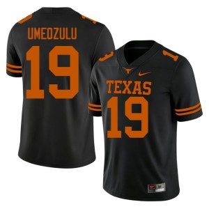Mens #19 Zina Umeozulu College Football High School Horns Black Jerseys 410895-121