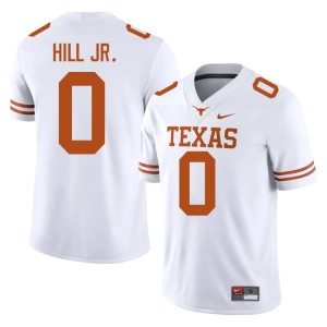 Men Replica #0 College Football Anthony Hill Jr. Texas Athletics White Jerseys 557226-909