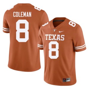 Men College Football Limited Cam Coleman #8 Texas Athletics Orange Jersey 776244-962