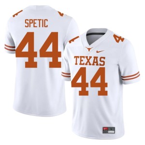 Men Texas Athletics College Football White Gianni Spetic Replica #44 Jersey 464537-901