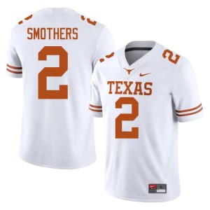 Men's White College Football Longhorns Stitched #2 Hollywood Smothers Jersey 586608-729