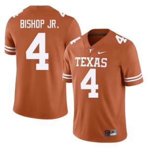 Men's Orange University of Texas University Jermaine Bishop Jr. College Football #4 Jerseys 718876-460
