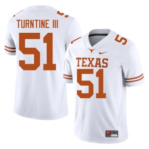 Men John Turntine III #51 College Football Player UT White Jerseys 929081-728