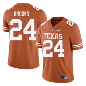 Men #24 Orange Burnt Orange Jonathon Brooks College Football NCAA Jersey 239365-711