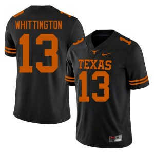 Men's #13 UT Austin Black College Football Jordan Whittington Stitched Jerseys 787932-334