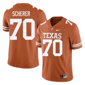 Men's Texas Longhorns College Football Limited #70 Orange Kaden Scherer Jersey 204119-235