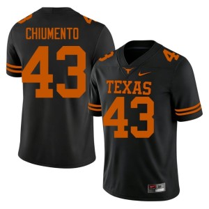 Men's UT Black #43 Mac Chiumento College Football Alumni Jersey 310187-765