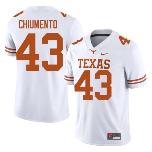 Mens College Football #43 Mac Chiumento Texas Athletics Alumni White Jersey 690414-725