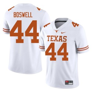 Mens Player Markus Boswell #44 White College Football Texas Longhorns Jerseys 150360-203