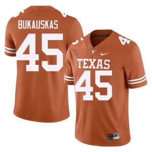 Men's College Football Player #45 Horns Orange Mikey Bukauskas Jersey 613018-335