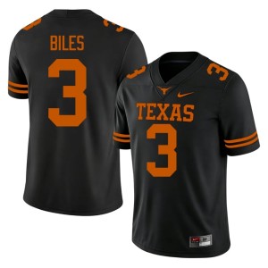 Men High School Black #3 Rasheem Biles College Football UT Jerseys 991849-760