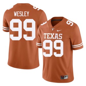 Men's #99 Richard Wesley Official Texas Longhorns Orange College Football Jerseys 424843-392