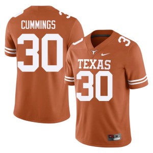 Mens Official Orange #30 Horns College Football Rocky Cummings Jerseys 640568-888