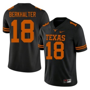 Men's Official College Football #18 Black Sterling Berkhalter University of Texas Longhorns Jerseys 869664-726