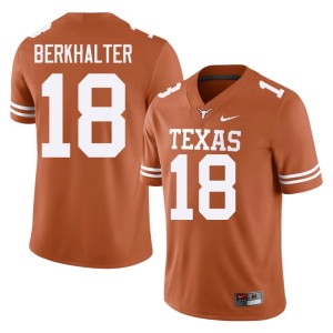 Men's Sterling Berkhalter Orange Player College Football #18 UT Jerseys 293404-798