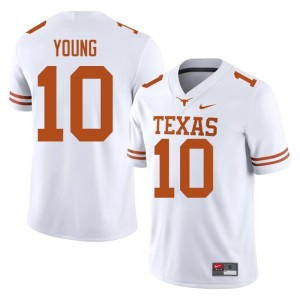 Mens UT NCAA College Football #10 White Vince Young Jerseys 446632-652