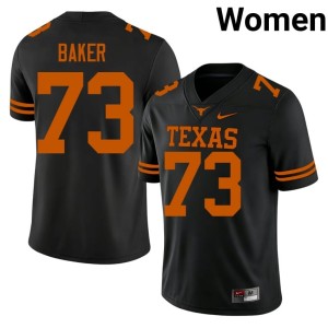 Women Black Embroidery #73 College Football Brandon Baker UT Jersey 648163-148