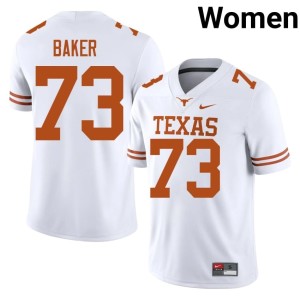 Women's Brandon Baker #73 UT White College Football Game Jersey 214756-815