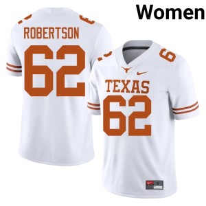 Womens College Football Connor Robertson Texas Longhorns Replica White #62 Jerseys 847423-928