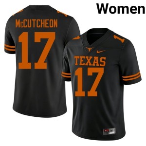 Women's Texas Longhorns College Football Daylan McCutcheon Stitched Black #17 Jerseys 618116-406