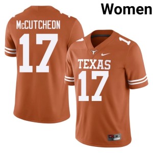 Women Burnt Orange College Football Daylan McCutcheon Official #17 Orange Jerseys 387687-213