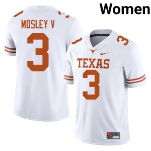 Womens Alumni UT Emmett Mosley V White College Football #3 Jerseys 367381-399