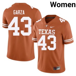 Women NCAA Texas Athletics Orange College Football #43 Eric Garza Jerseys 726334-537