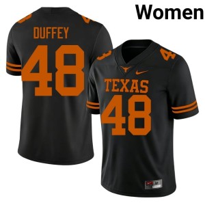 Women's Jackson Duffey Black Player Texas Longhorns #48 College Football Jerseys 219866-480