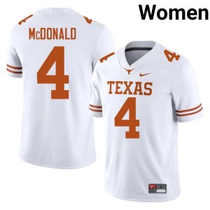 Women University of Texas Jelani McDonald #4 White 2026 College Football Jersey 737290-561