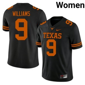 Women Black College Football Jonah Williams Stitched #9 Texas Longhorns Jerseys 490546-416